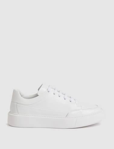 Beyaz %100 Deri Eva Taban Sneaker