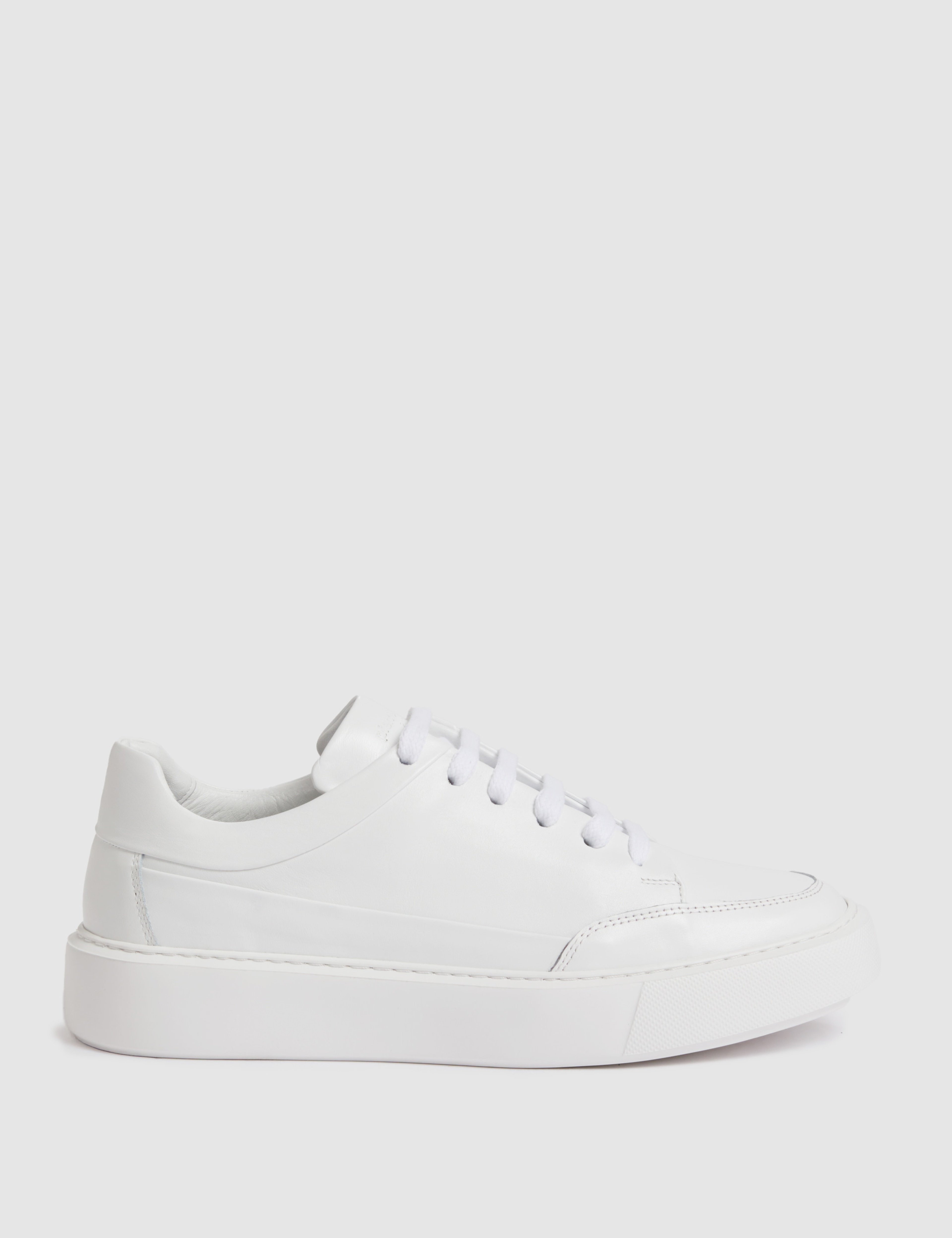 Beyaz %100 Deri Eva Taban Sneaker
