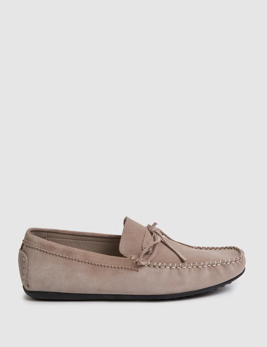 Bej İp Detaylı Loafer Ayakkabı