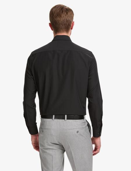Siyah Regular Fit Uzun Kollu Basic Gömlek - 50325337019
