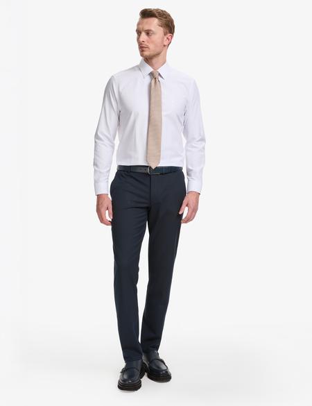 Beyaz Regular Fit Uzun Kollu Basic Gömlek - 50325337001