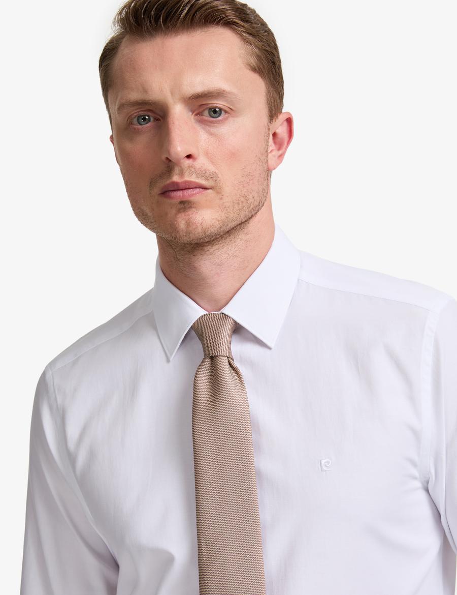 Beyaz Regular Fit Uzun Kollu Basic Gömlek