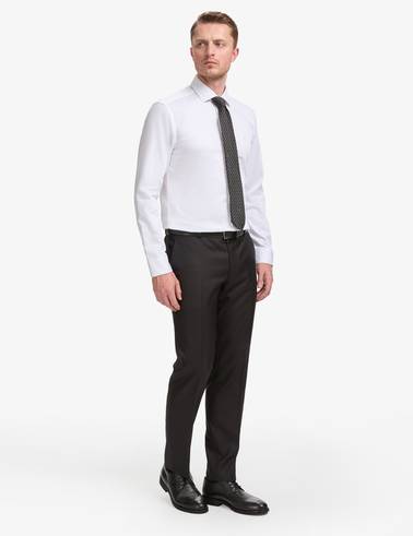 Beyaz İtalyan Yaka Slim Fit Basic Gömlek