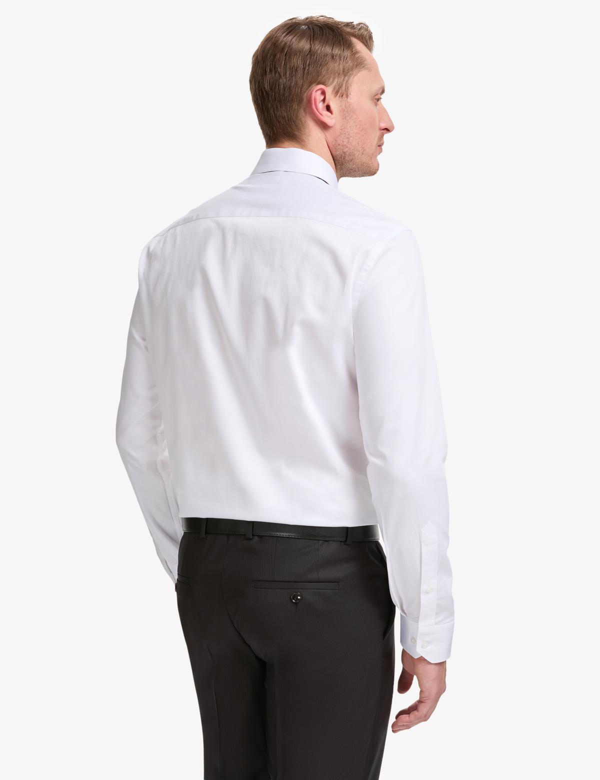 Beyaz İtalyan Yaka Slim Fit Basic Gömlek - 50325328014