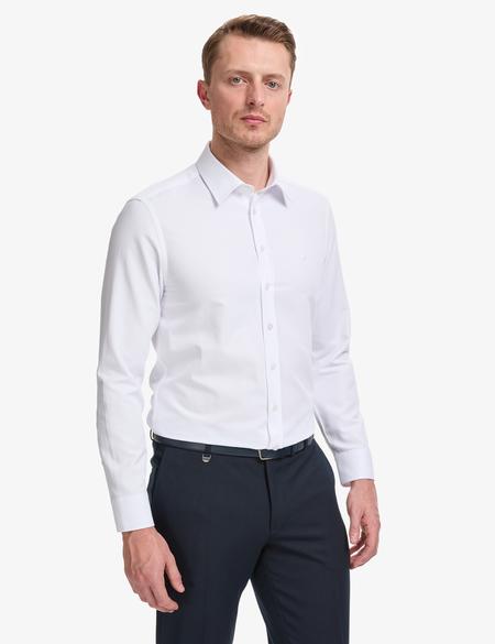 Beyaz Slim Fit Uzun Kollu Gömlek - 50325354006