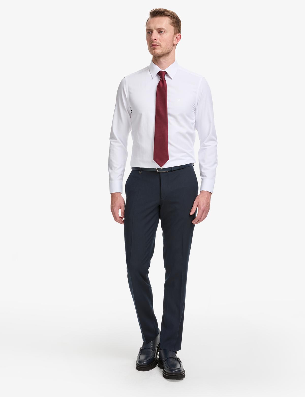 Beyaz Slim Fit Uzun Kollu Gömlek - 50325354006