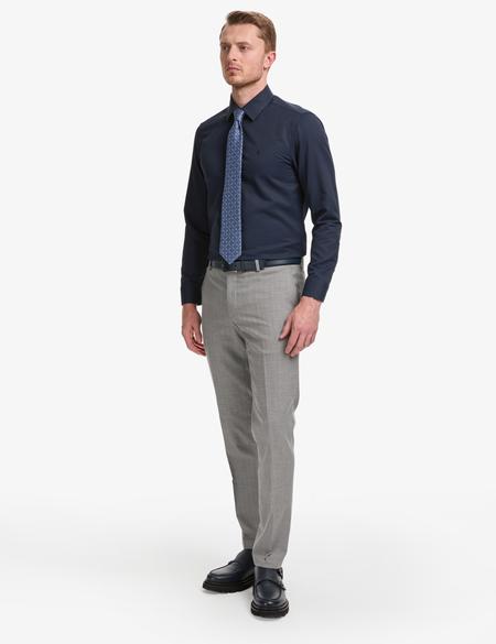 Lacivert Slim Fit Uzun Kollu Gömlek - 50325354025