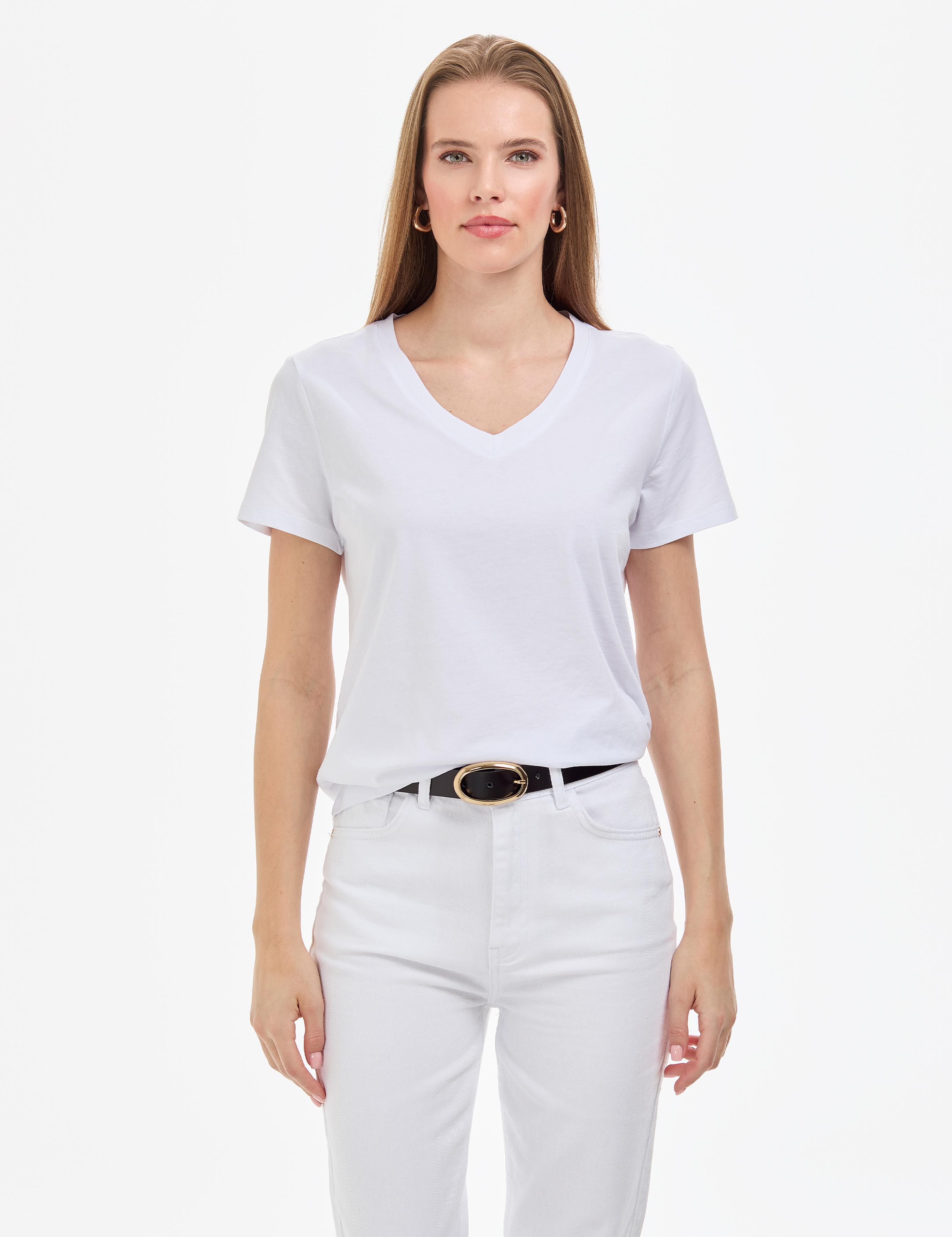 Beyaz Regular Fit Basic Tişört