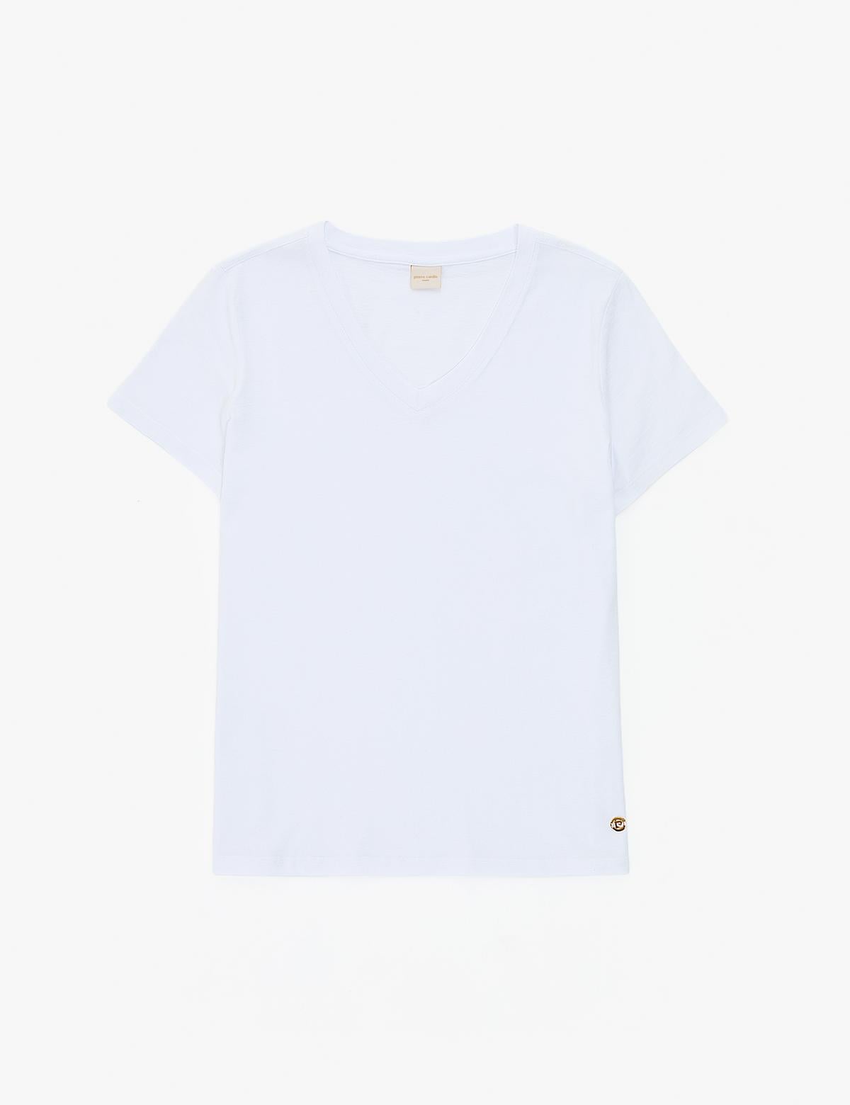 Beyaz Regular Fit Basic Tişört - 50326875005