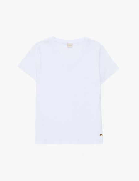 Beyaz Regular Fit Basic Tişört - 50326875005