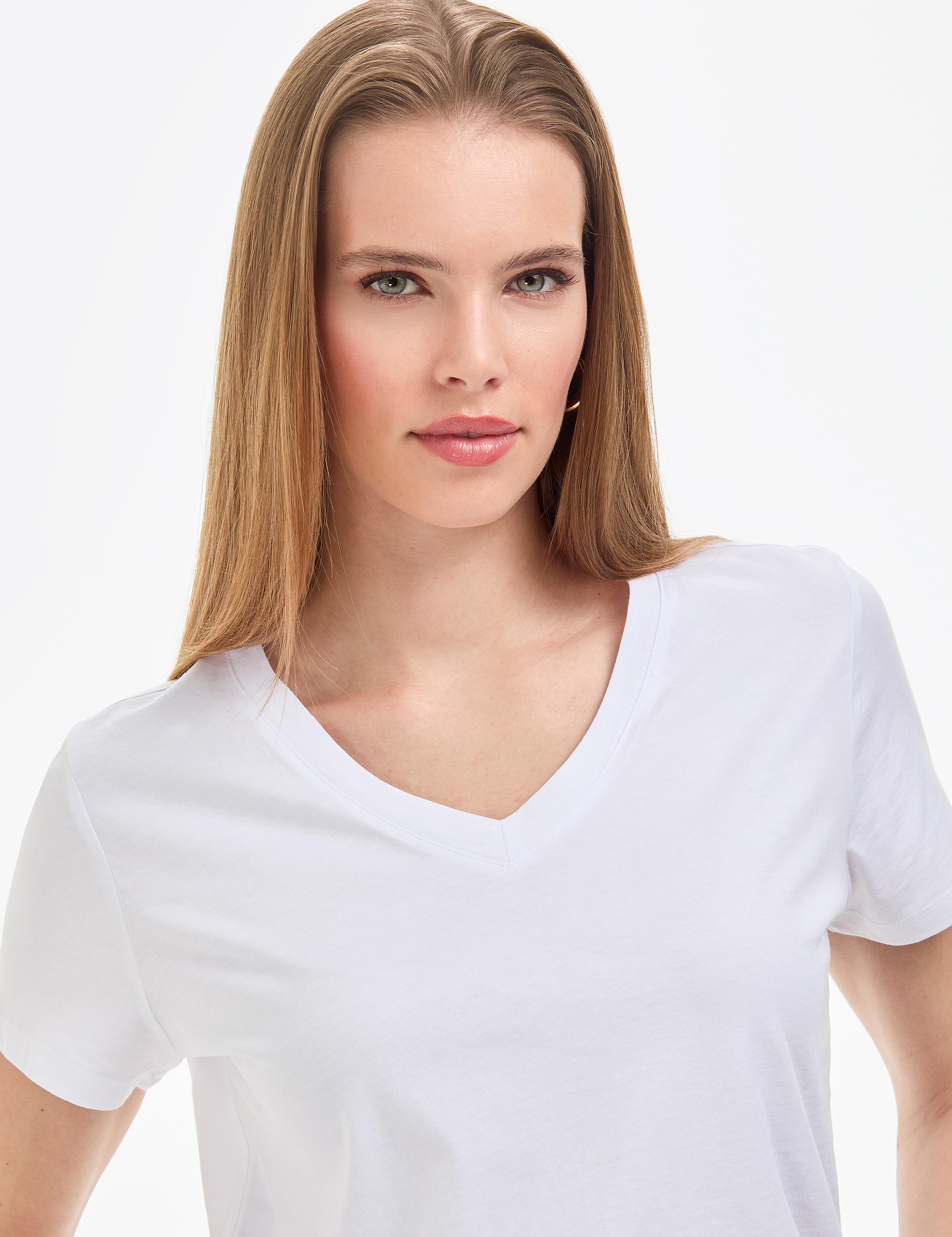 Beyaz Regular Fit Basic Tişört