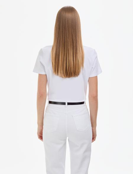 Beyaz Regular Fit Basic Tişört - 50326875005