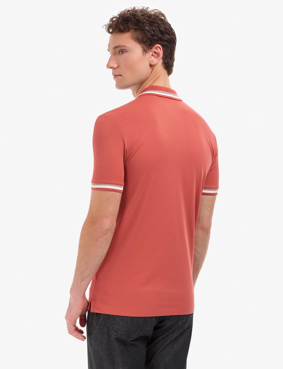 Kiremit Slim Fit Polo Yaka Tişört - 50321159053