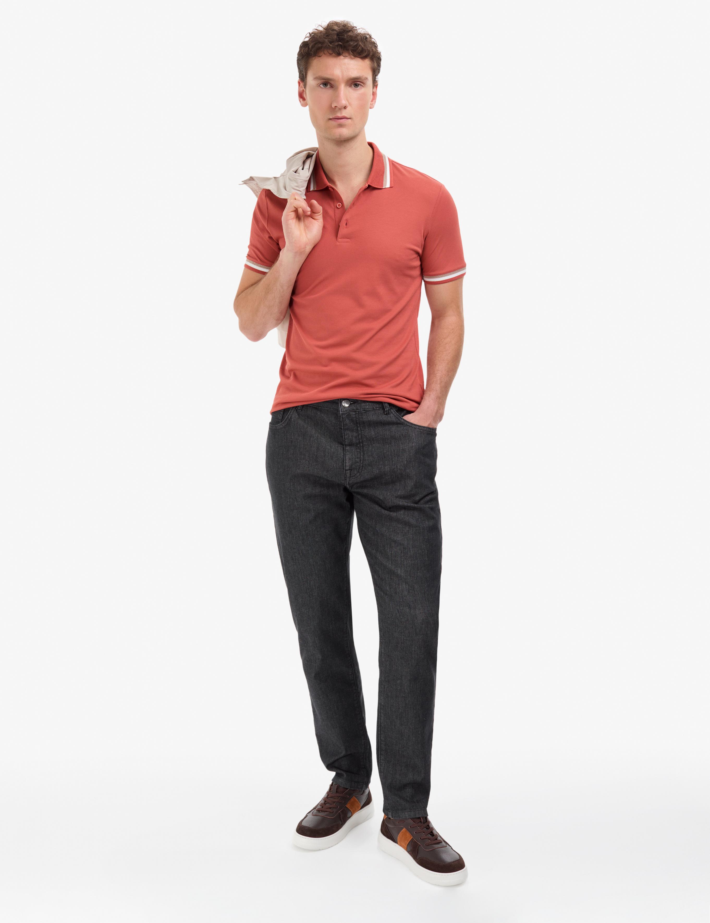 Kiremit Slim Fit Polo Yaka Tişört