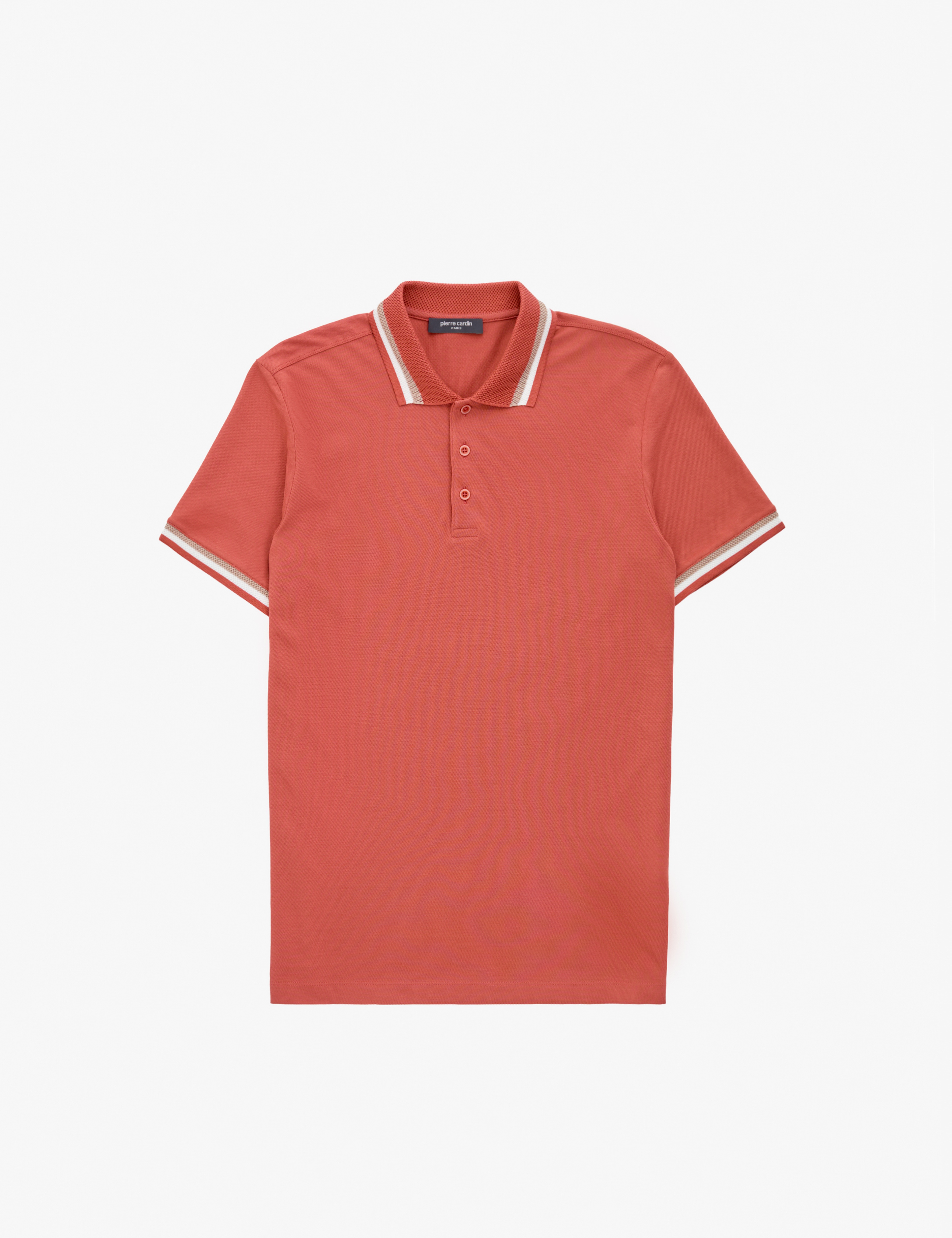 Kiremit Slim Fit Düğmeli Polo Yaka Tişört - Image 6
