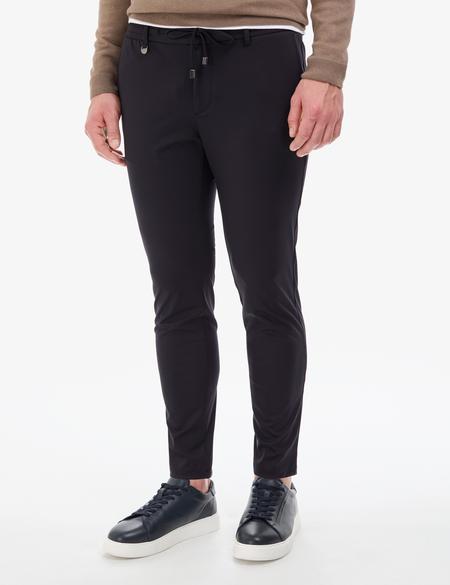 Lacivert Klasik Jogger Beli Kordonlu Pantolon - 50311582039