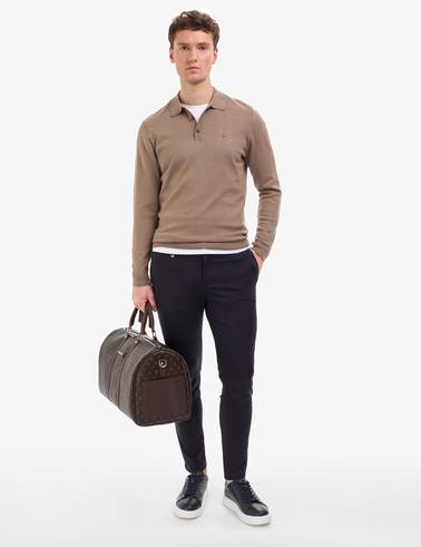 Lacivert Klasik Jogger Beli Kordonlu Pantolon