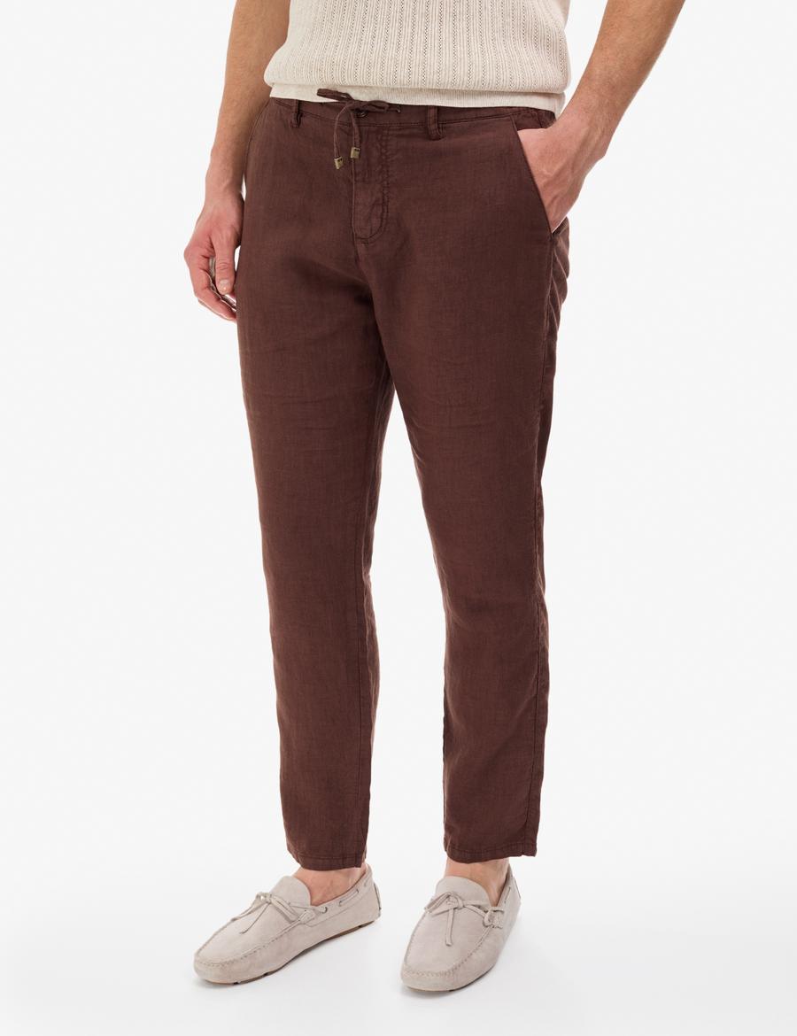 Koyu Kahverengi Carrot Fit Kanvas Pantolon
