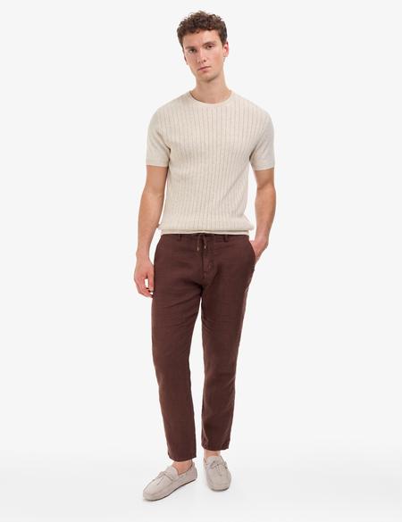Koyu Kahverengi Carrot Fit Kanvas Pantolon - 50320846394