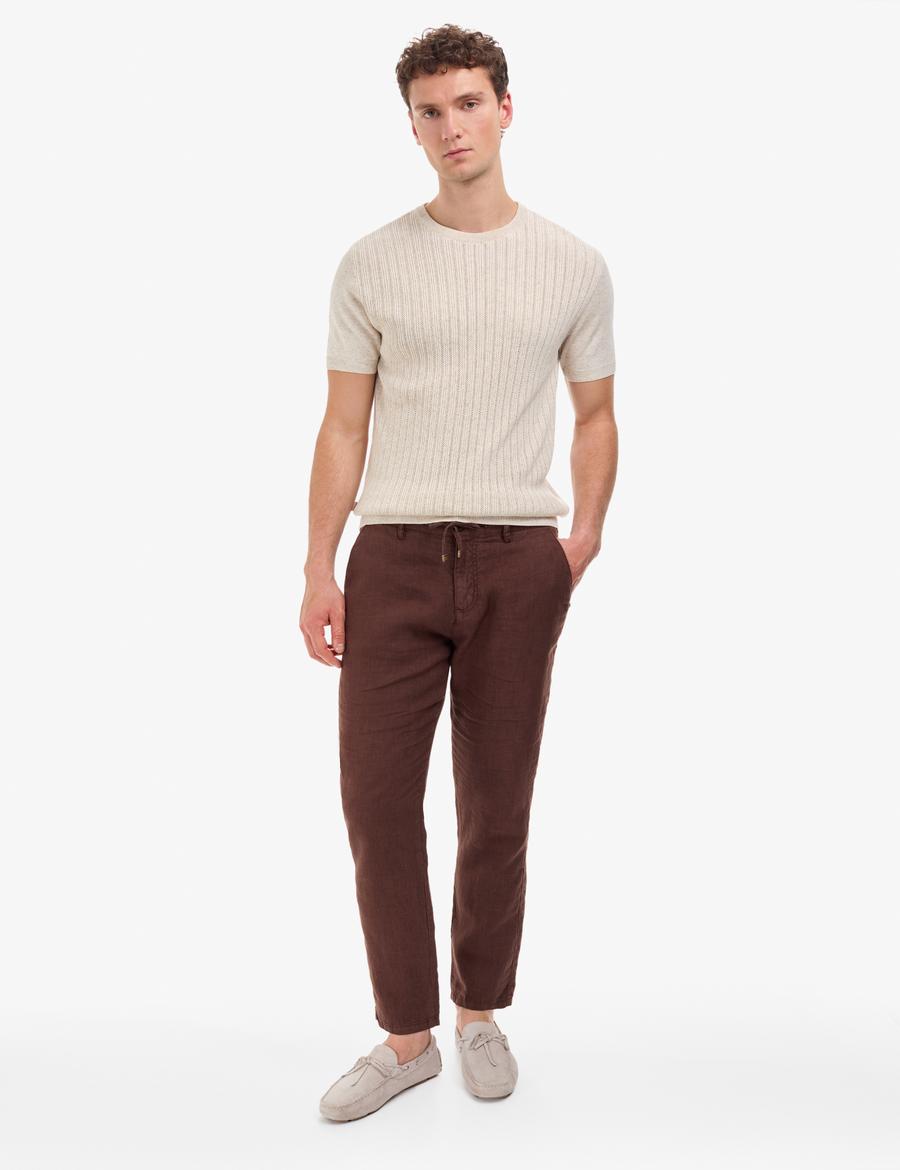 Koyu Kahverengi Carrot Fit Kanvas Pantolon