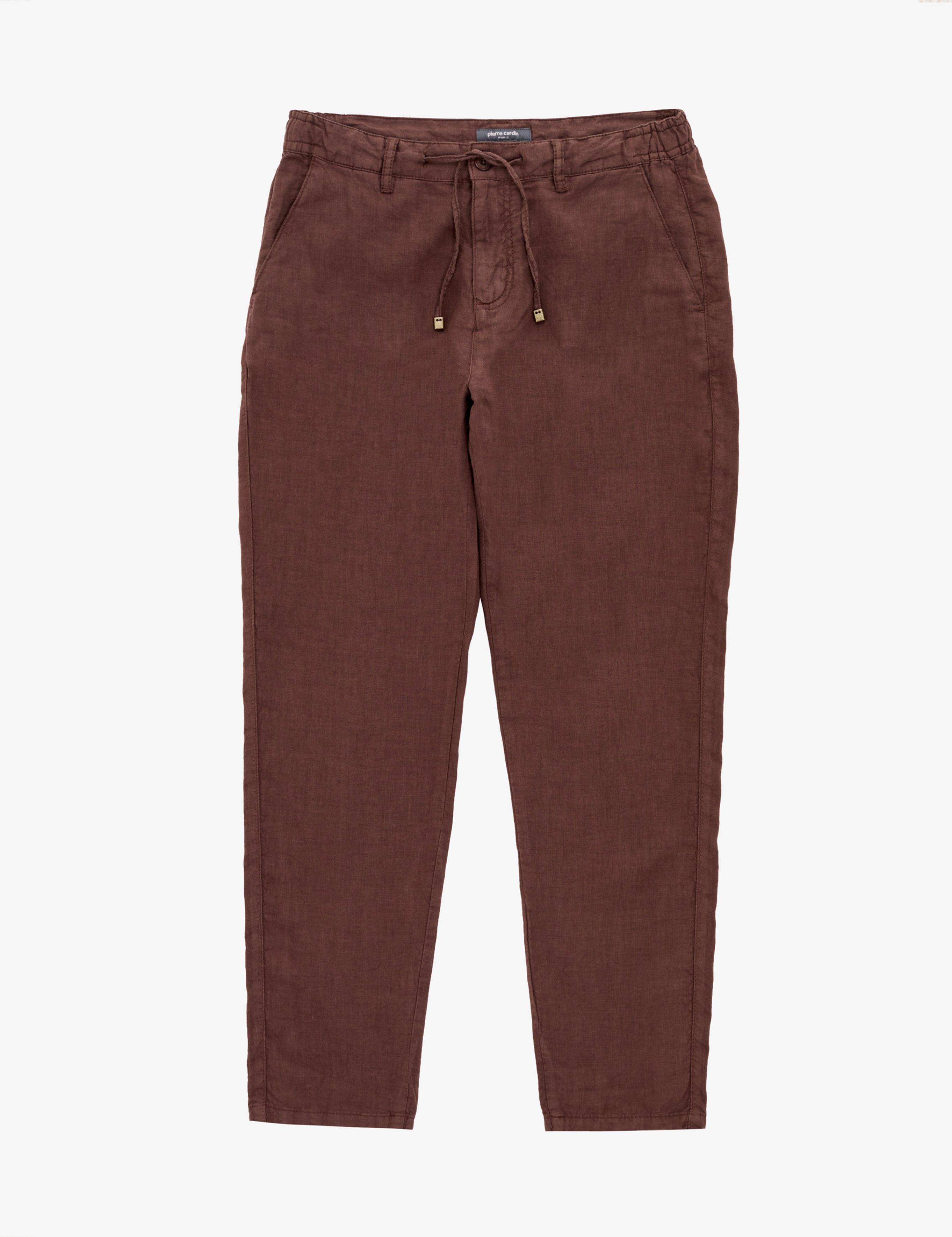 Koyu Kahverengi Carrot Fit Kanvas Pantolon