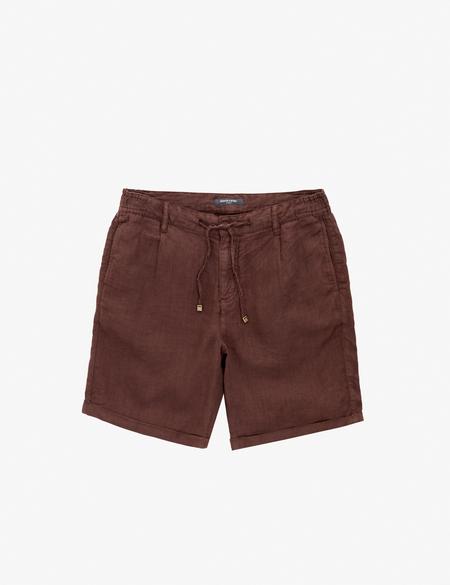 Koyu Kahverengi Slim Fit Dokuma Şort - 50321827136