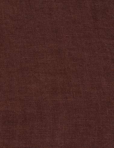 Koyu Kahverengi Slim Fit %100 Keten Beli Lastikli Kordonlu Dokuma Şort