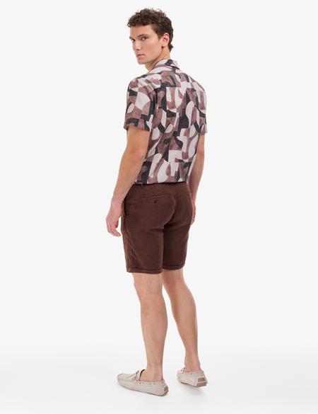 Koyu Kahverengi Slim Fit Dokuma Şort - 50321827136