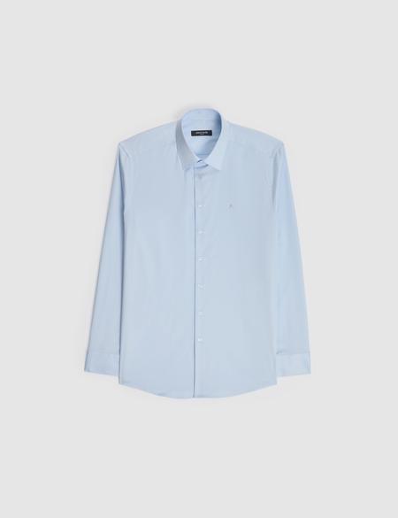 Açık Mavi Slim Fit Uzun Kollu Esnek Basic Gömlek - 50325162007