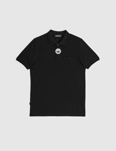 Siyah Regular Fit %100 Pamuk Düğmeli Polo Yaka Basic Tişört