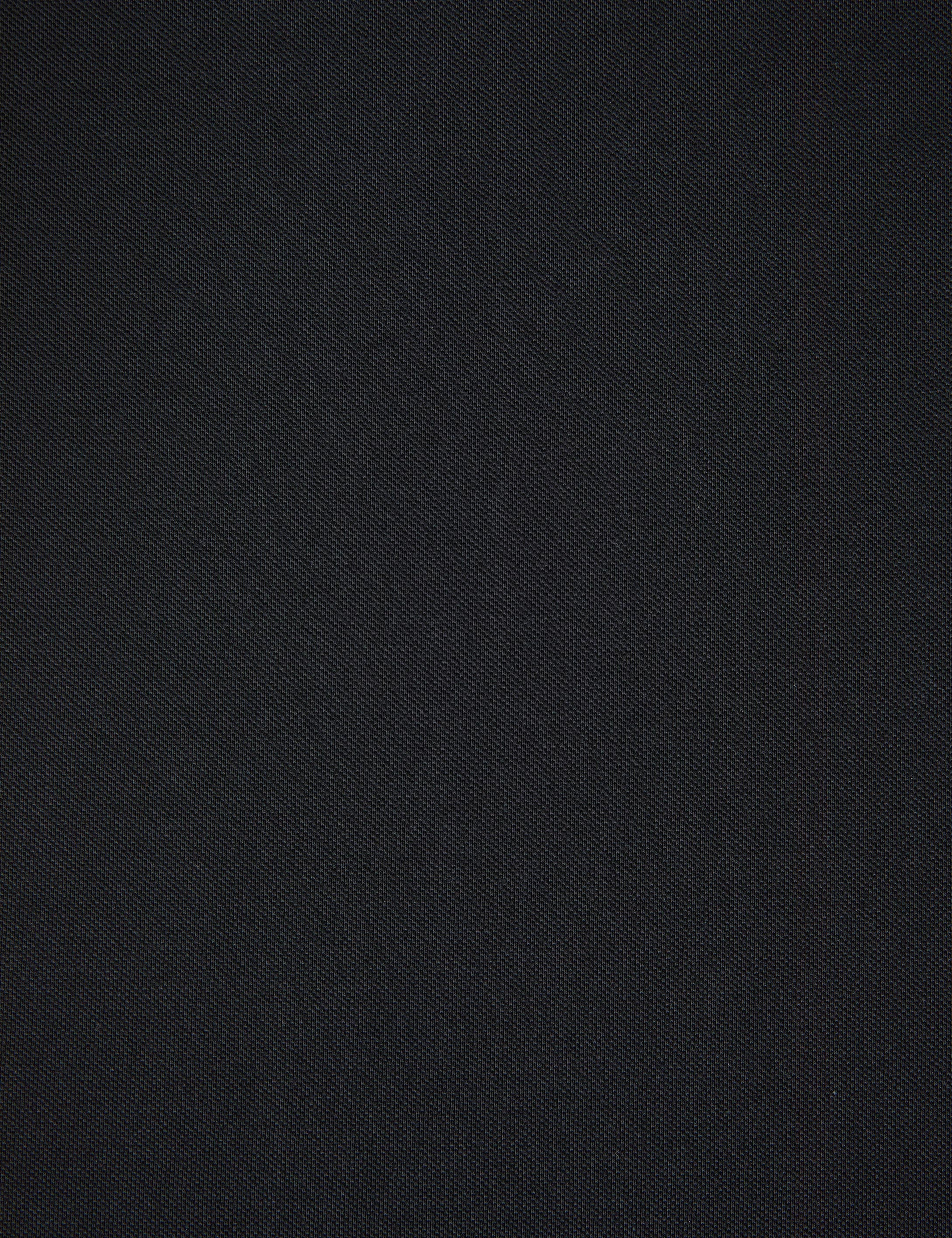Siyah Regular Fit %100 Pamuk Düğmeli Polo Yaka Basic Tişört - Image 7