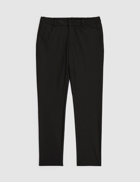 Siyah Ex. Slim Fit Çizgili Kruvaze Takım Elbise - 50325157017