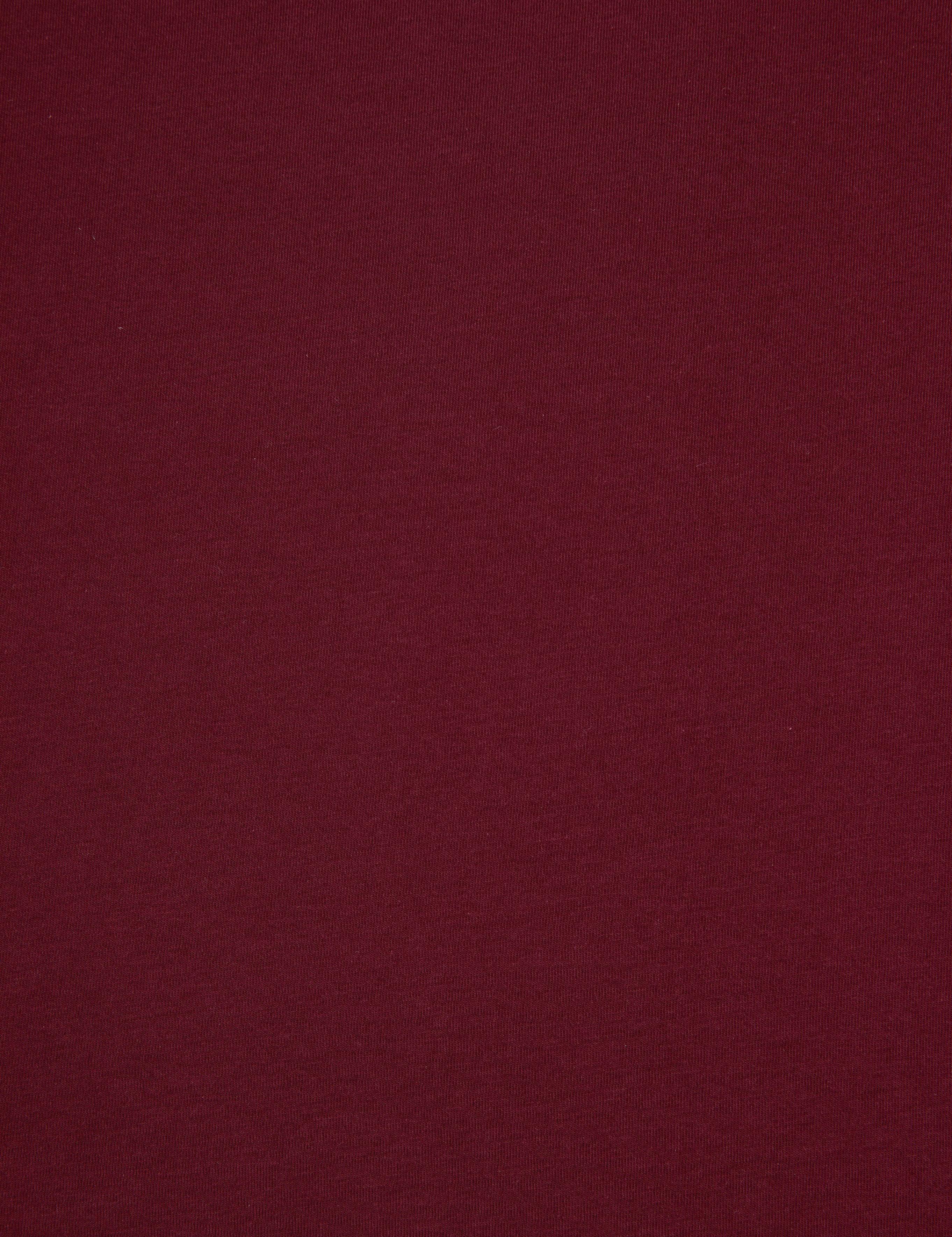 Bordo Slim Fit %100 Pamuk Bisiklet Yaka Basic Tişört