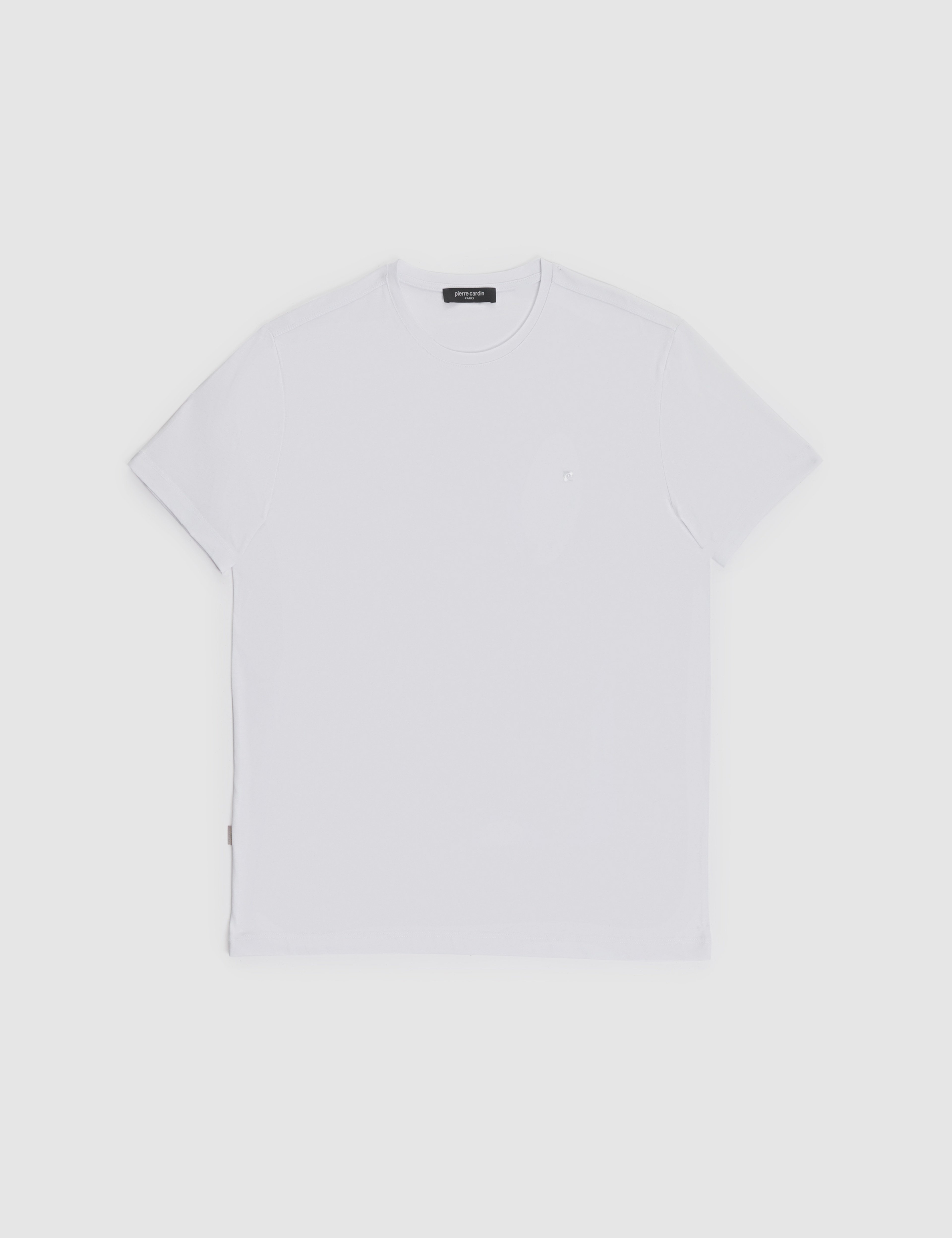 Beyaz Slim Fit %100 Pamuk Bisiklet Yaka Basic Tişört - Image 6