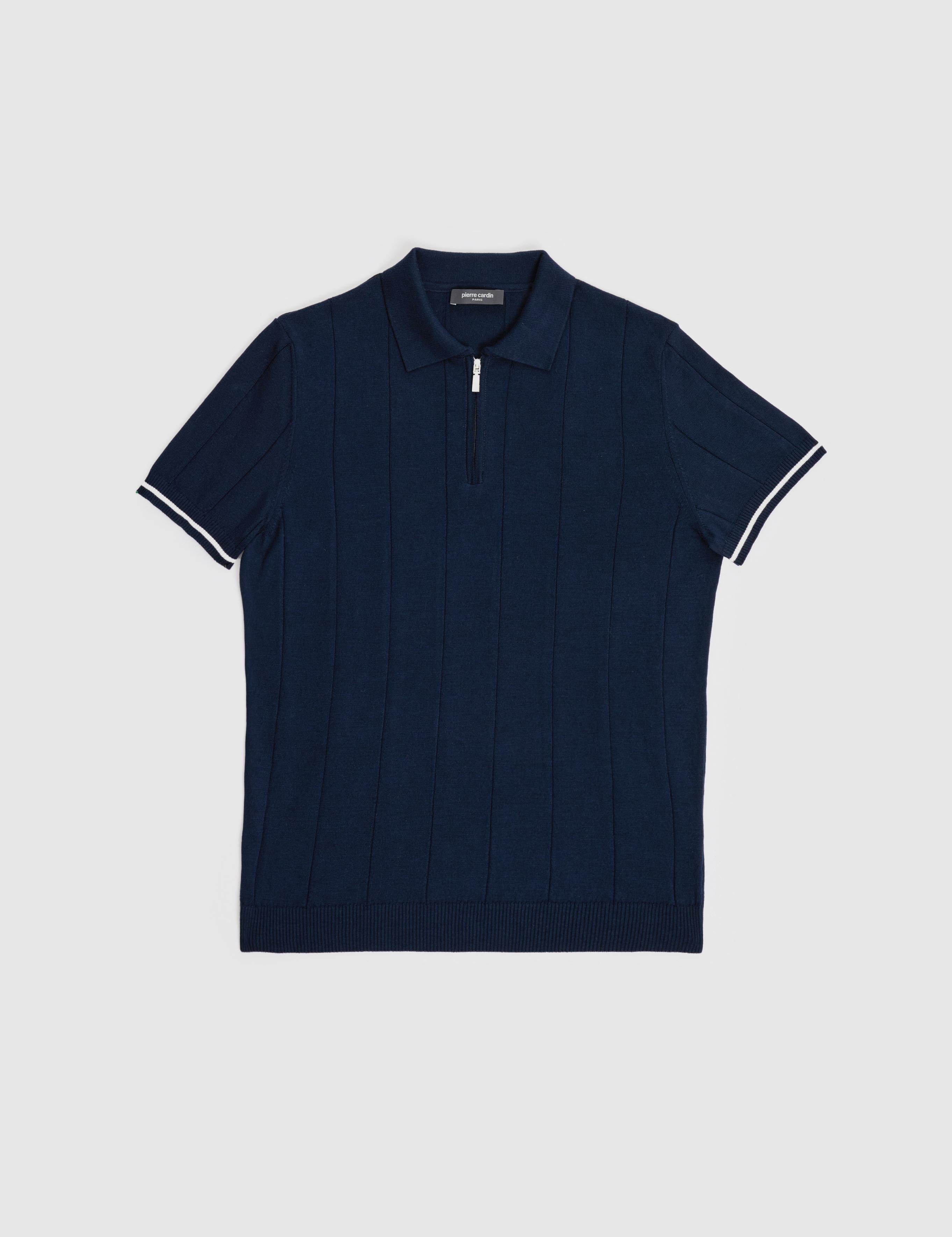 Lacivert Slim Fit Polo Yaka Triko Tişört