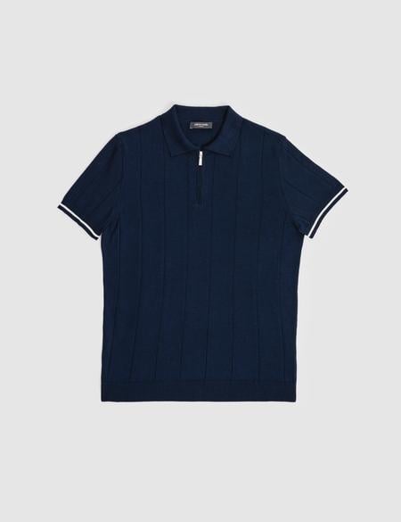 Lacivert Slim Fit Polo Yaka Triko Tişört - 50320821030