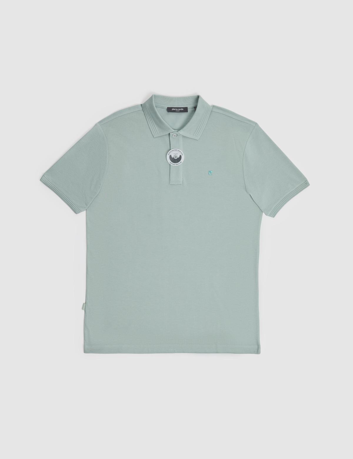Mint Slim Fit %100 Pamuk Düğmeli Polo Yaka Basic Tişört - 50321128163