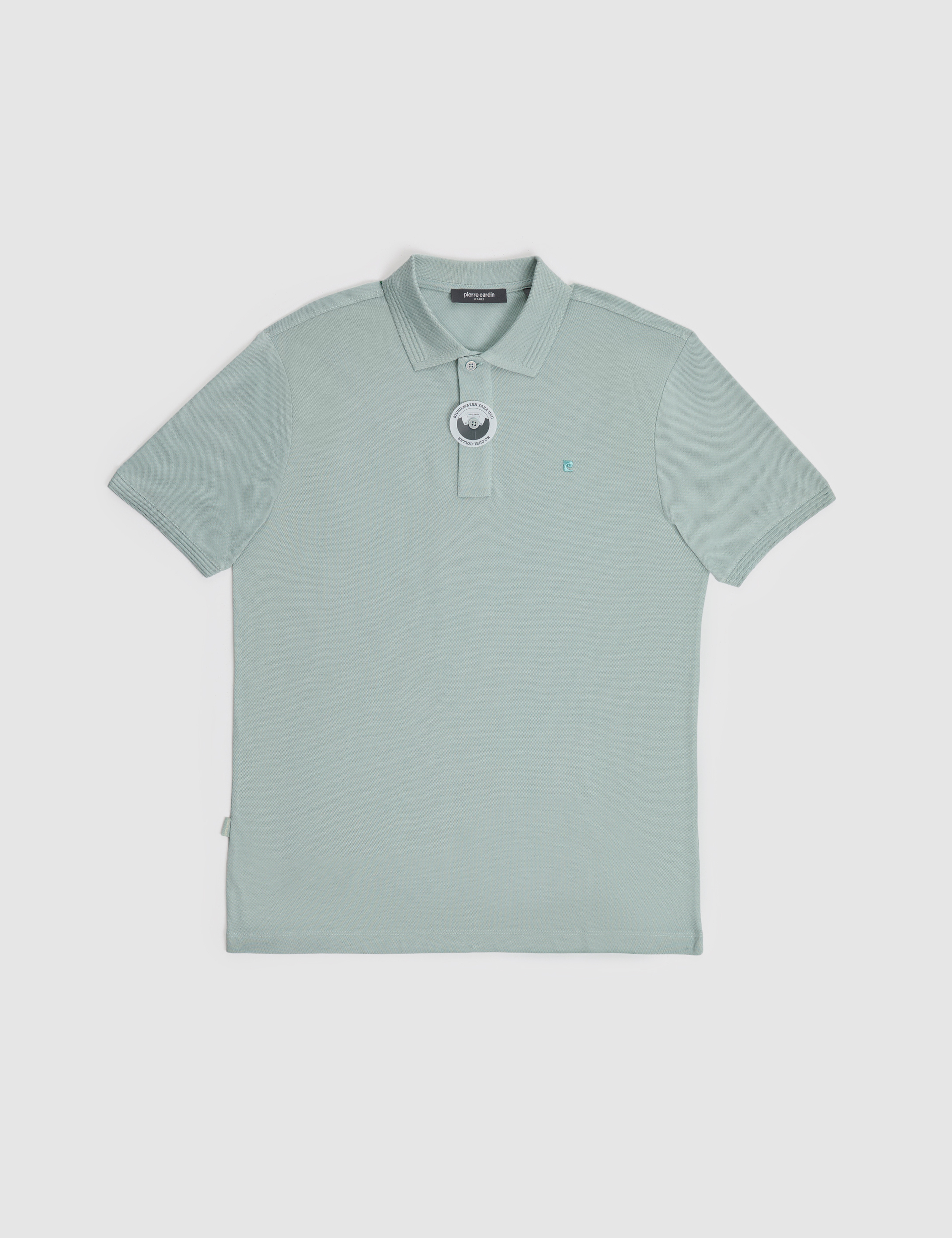 Mint Slim Fit %100 Pamuk Düğmeli Polo Yaka Basic Tişört