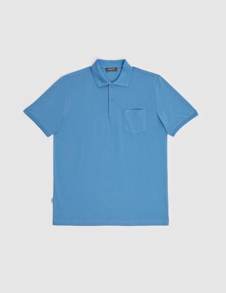 Koyu Mavi Regular Fit %100 Pamuk Kıvrılmaz Düğmeli Polo Yaka Basic Tişört - 50325290064