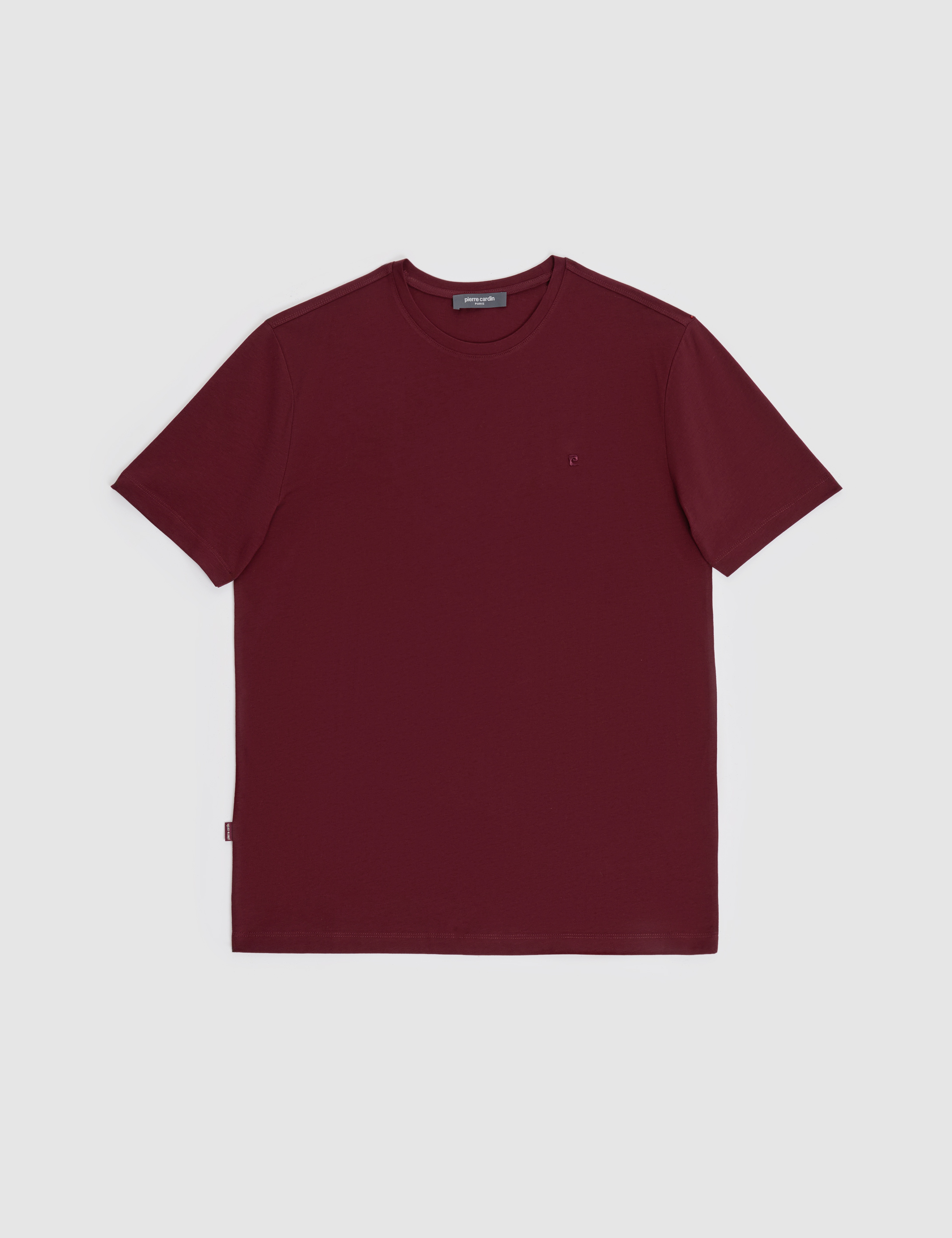 Bordo Regular Fit %100 Pamuk Bisiklet Yaka Basic Tişört - Image 6
