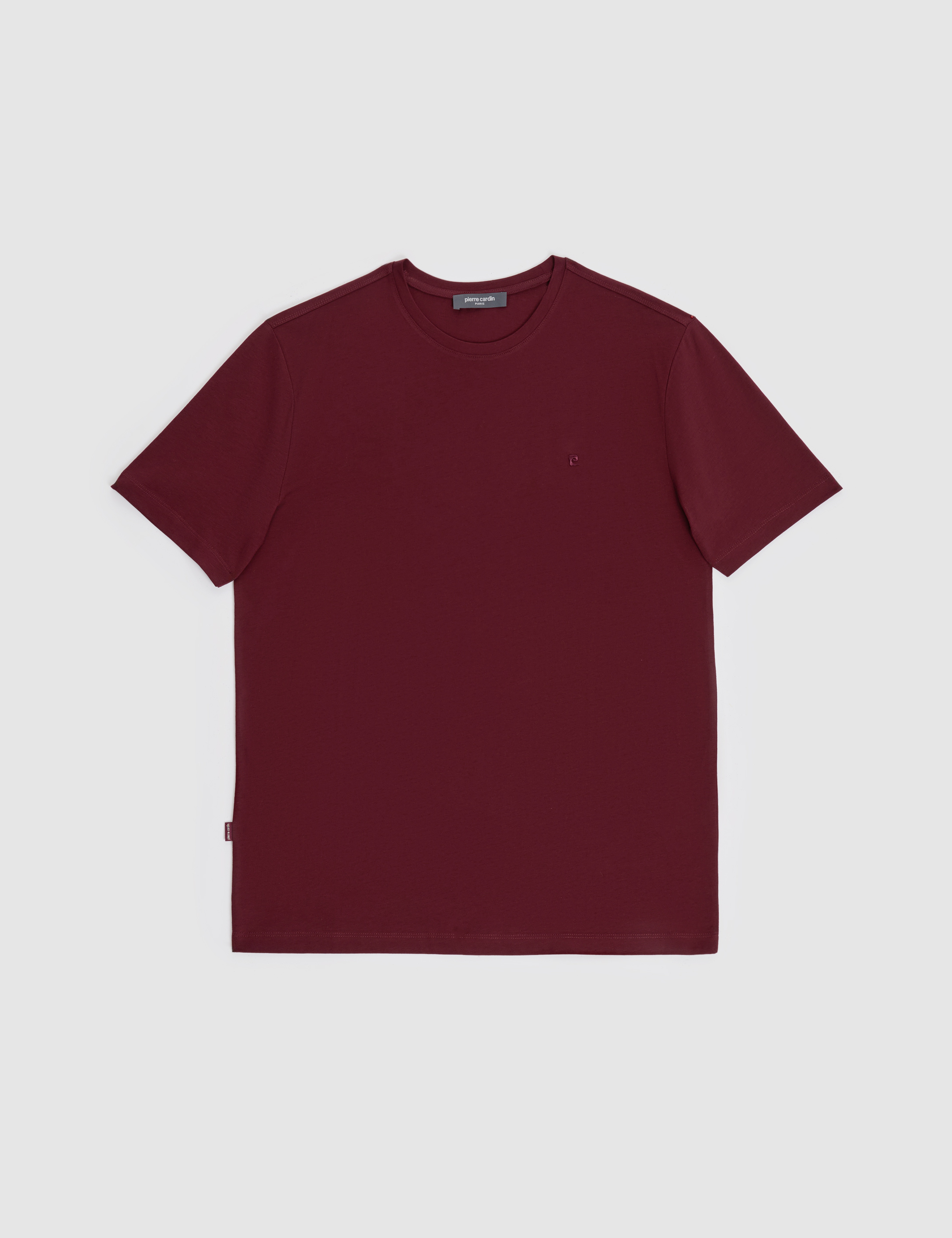Bordo Regular Fit %100 Pamuk Bisiklet Yaka Basic Tişört