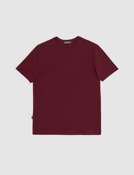 Bordo Regular Fit %100 Pamuk Bisiklet Yaka Basic Tişört - 50325299019