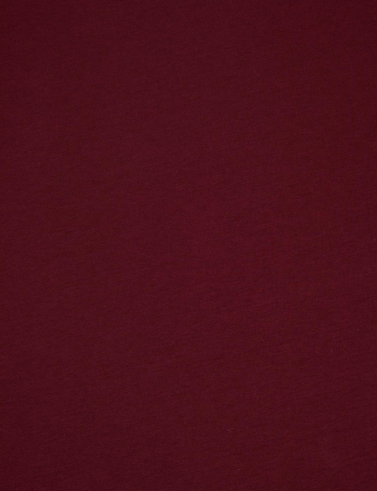 Bordo Regular Fit %100 Pamuk Bisiklet Yaka Basic Tişört - 50325299019