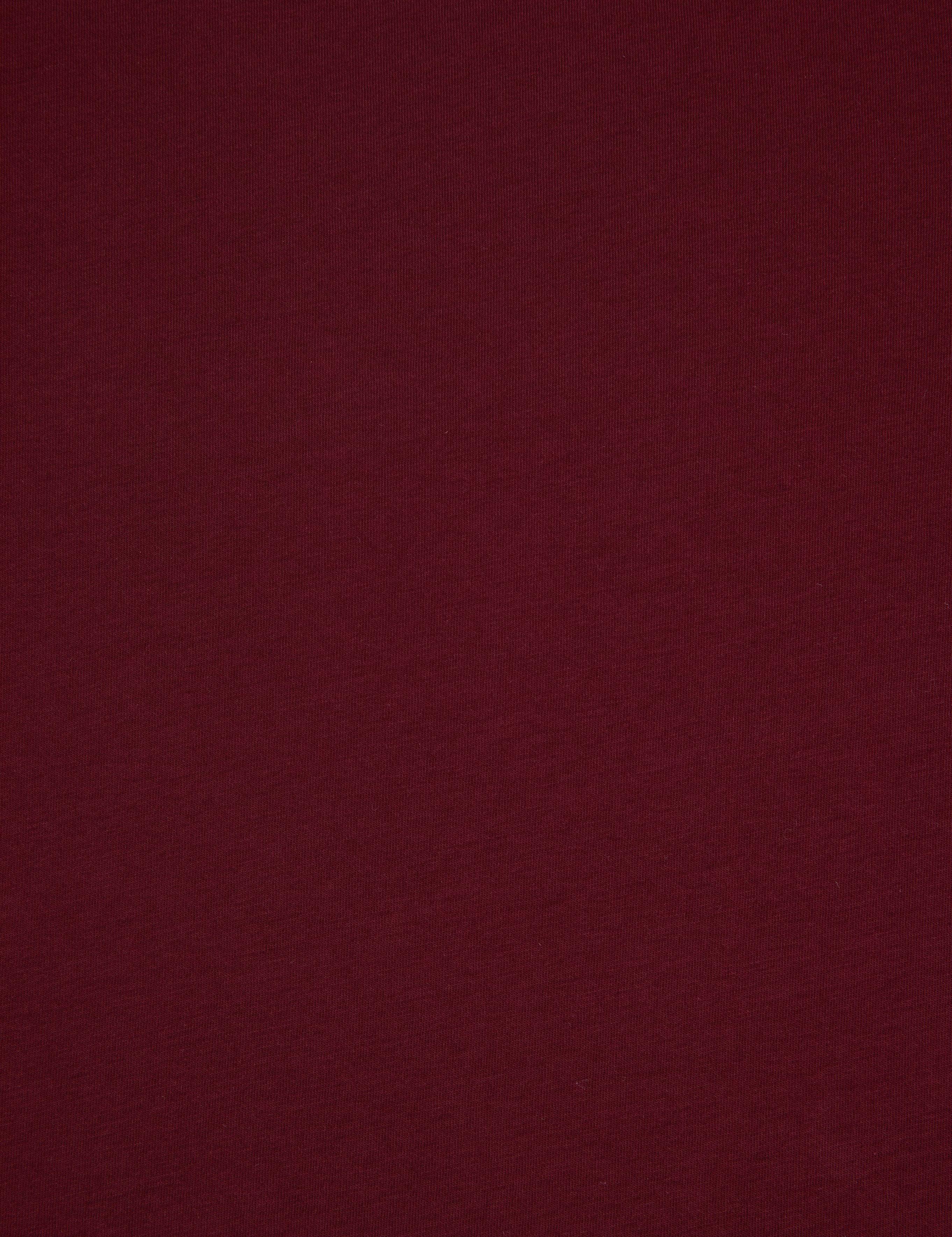 Bordo Regular Fit %100 Pamuk Bisiklet Yaka Basic Tişört