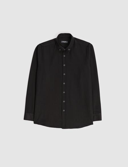 Siyah Oxford Slim Fit Kolay Ütülenebilir Gömlek - 50320902089