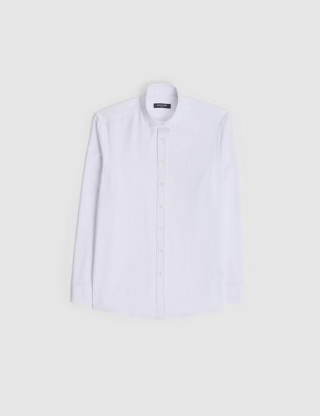 Beyaz Oxford Slim Fit Kolay Ütülenebilir Gömlek - 50325365008