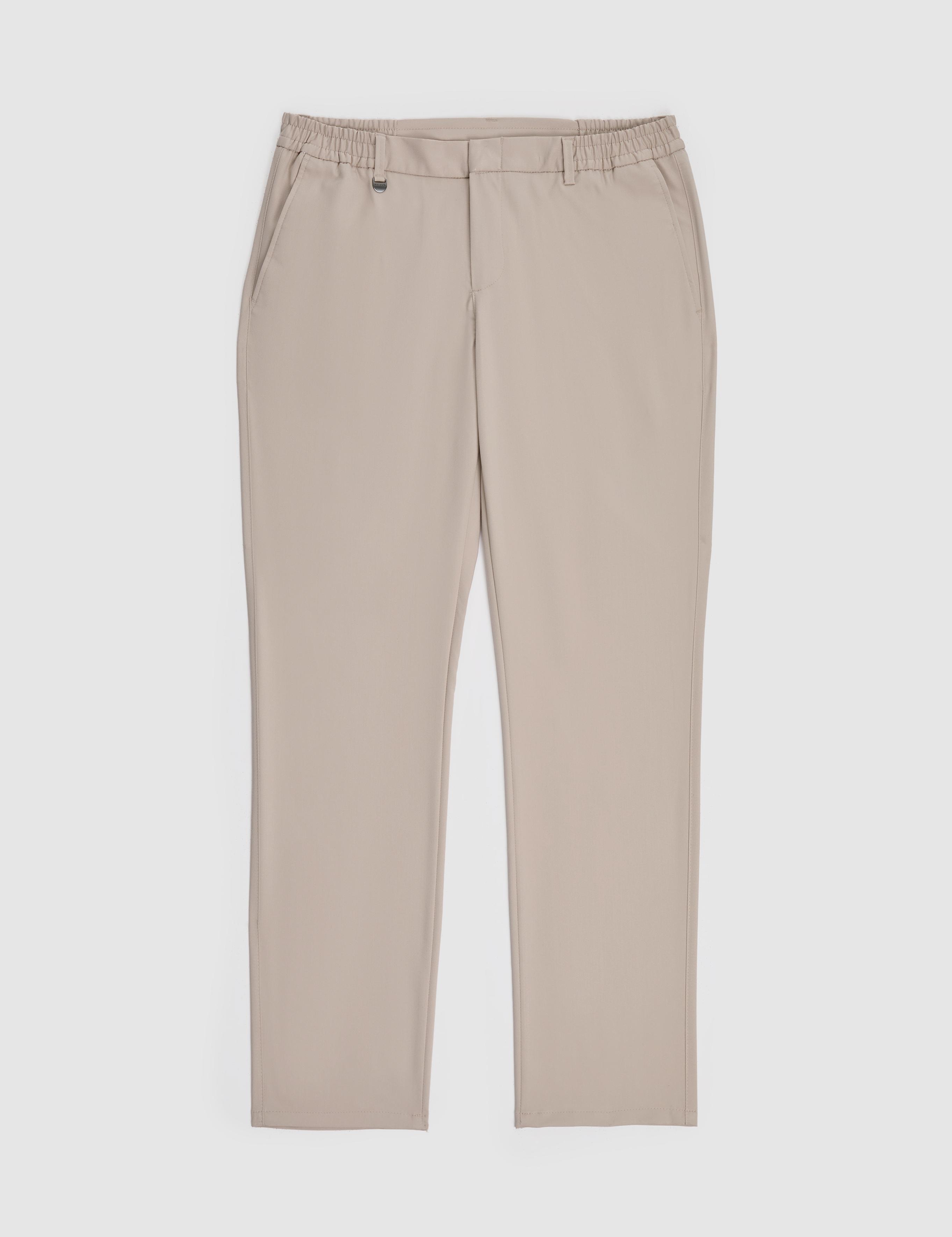 Bej Slim Fit Esnek Bel Klasik Jogger Pantolon