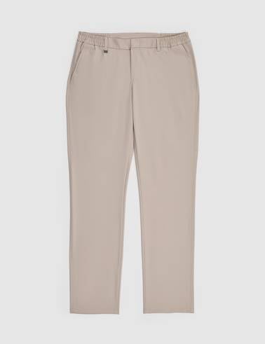 Bej Slim Fit Esnek Bel Klasik Jogger Pantolon
