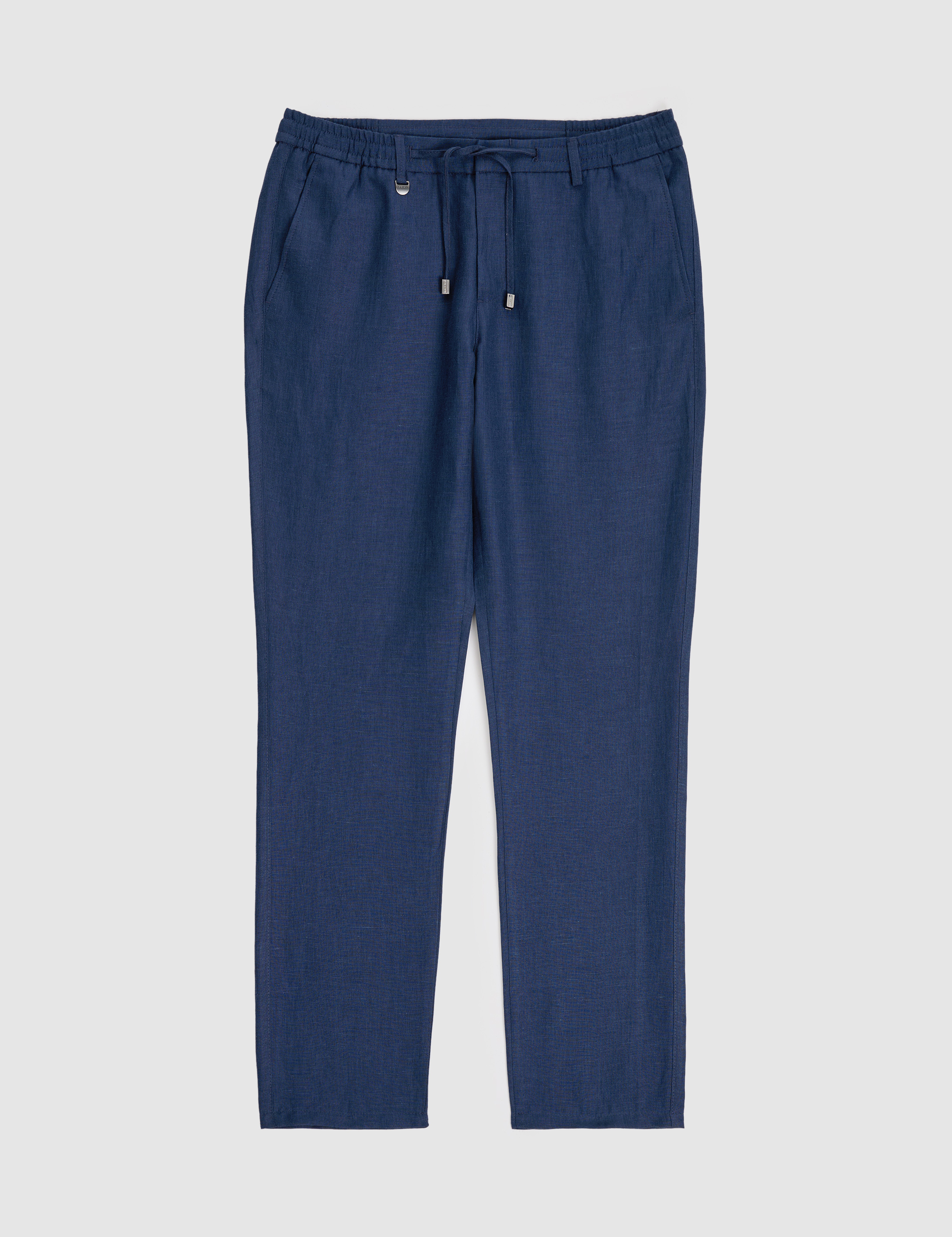 Lacivert Slim Fit Keten Karışımlı Pantolon - Image 5