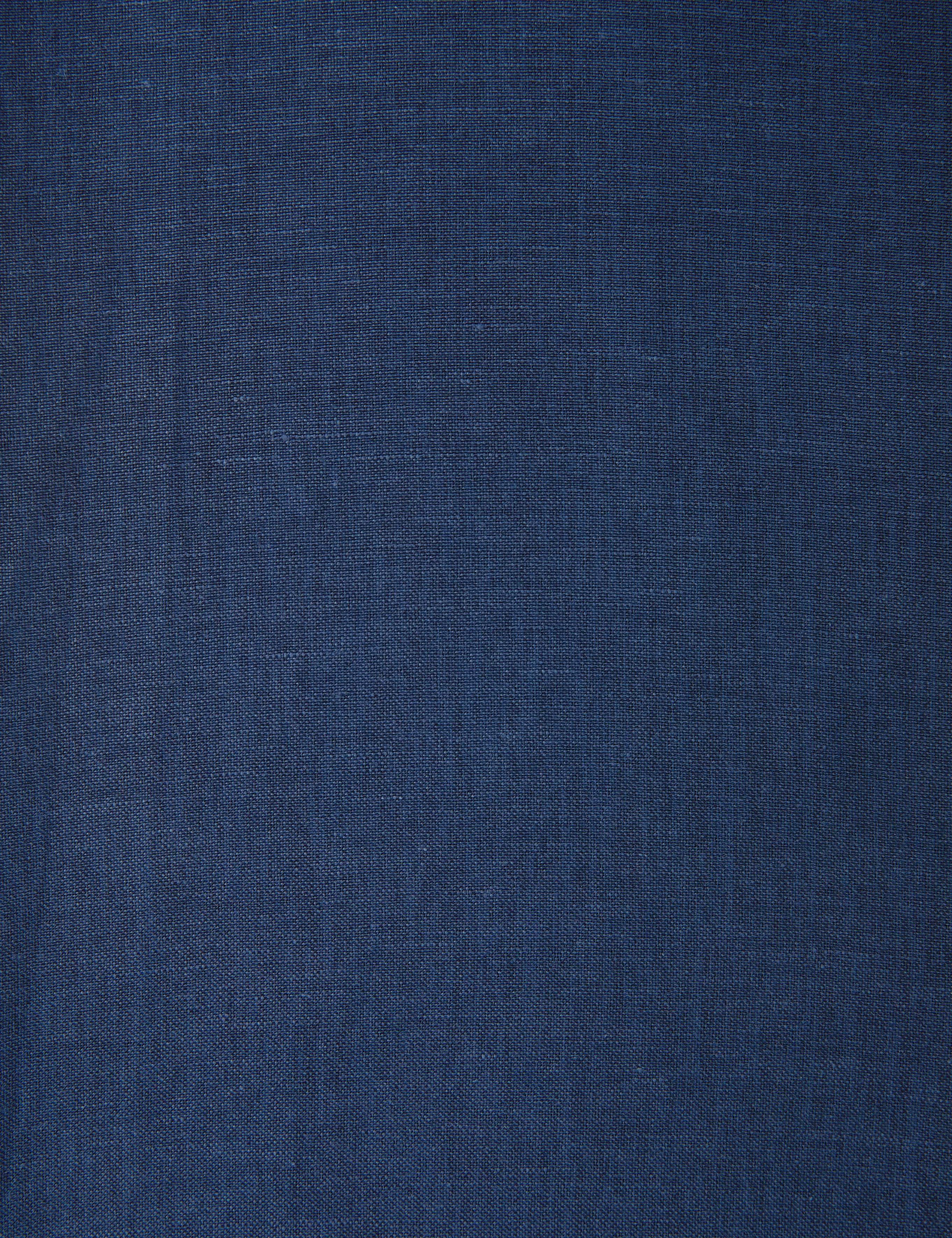 Lacivert Slim Fit Keten Karışımlı Pantolon